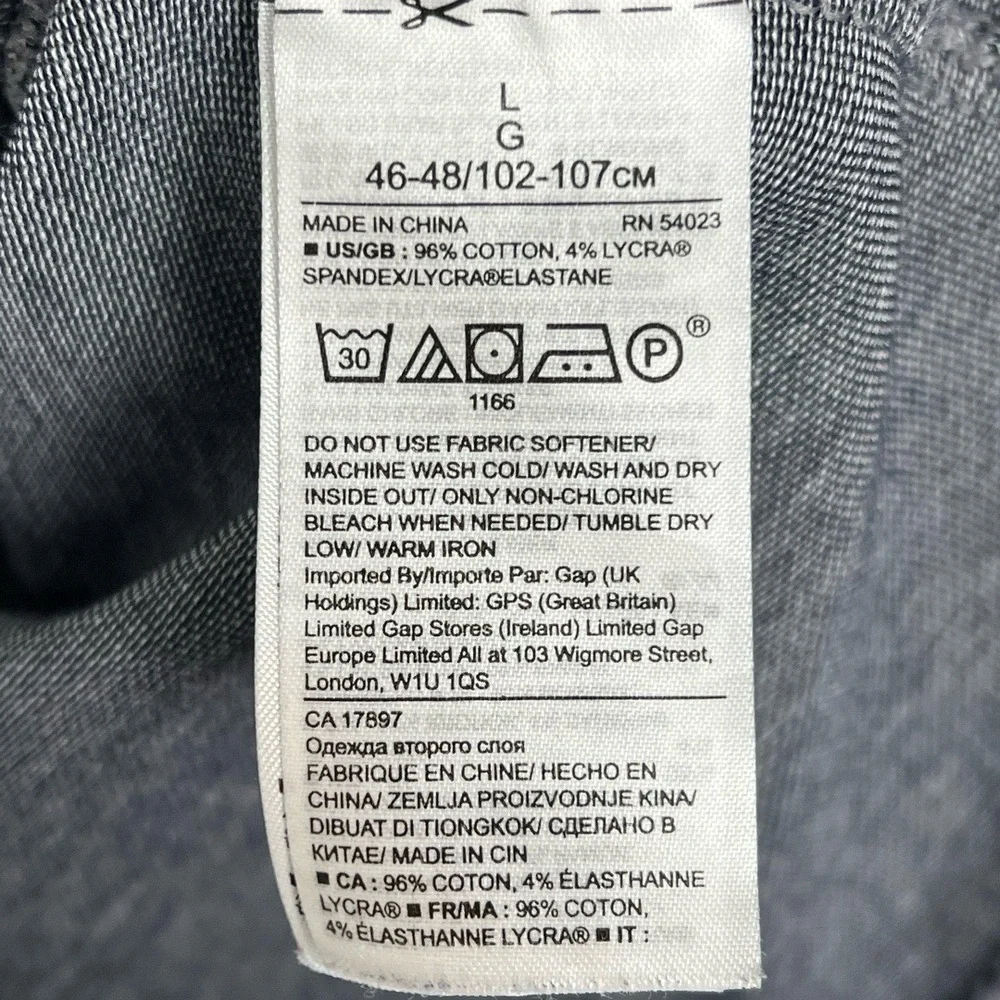 Banana Republic Mens Polo Large Grey Casual Front‎ Pocket Golf Outdoor Preppy